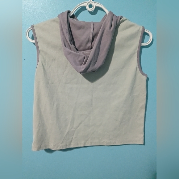 Sixth dimension sleeveless teddy bear graphic hoodie tank top - Picture 2 of 4